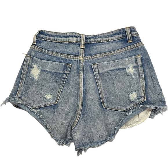 Signature8 Destroyed Five Pocket Button Fly Shorts Small - Picture 2 of 6